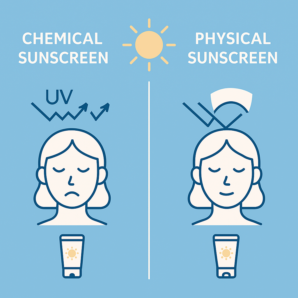 Chemical vs Physical Sunscreen Infographic